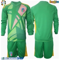 Maglie da calcio Italia Portiere Seconda Maglia Bambino Europei 2024 Manica Lunga (+ Pantaloni corti)